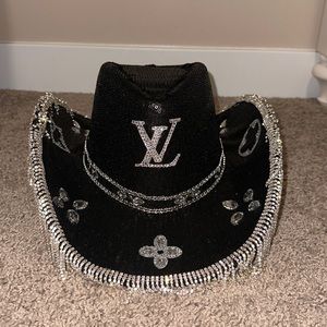 Custom Made Louis Vuitton Sequin/Rhinestone Cowgirl Hat